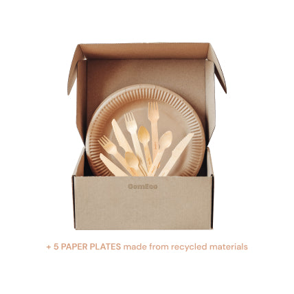 Compostable Wooden Cutlery<br>(Set of 150)
