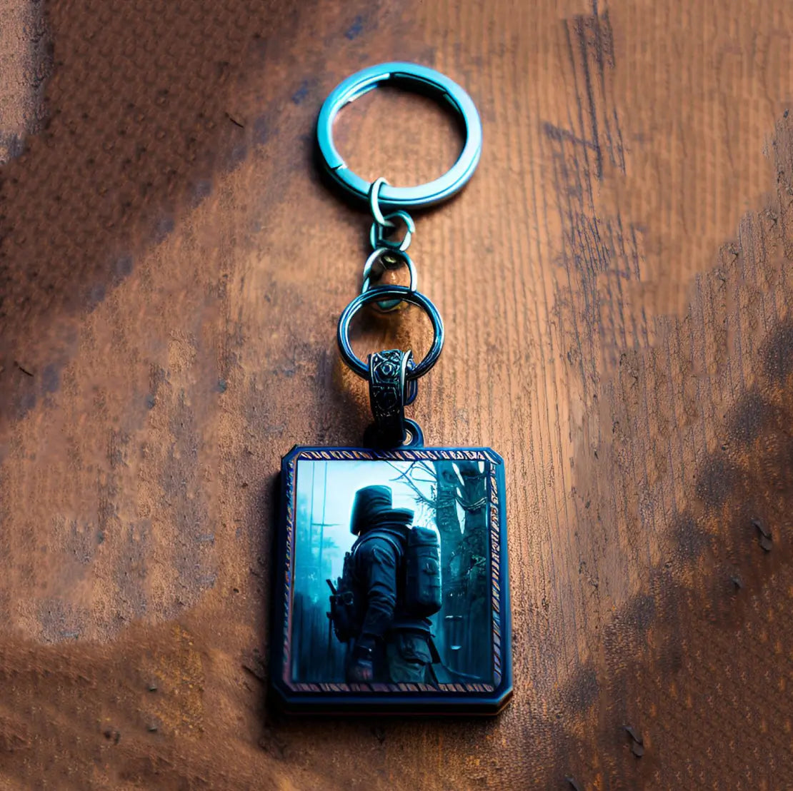 Custom Engraved Photo Film Keychain KC14