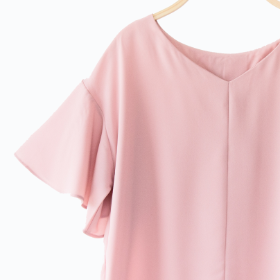 Women's Smocked 3/4 Sleeve Henley Shirt - Knox Rose