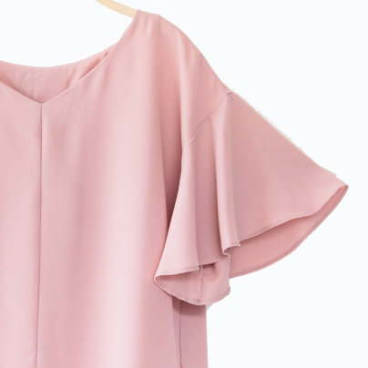 Women's Smocked 3/4 Sleeve Henley Shirt - Knox Rose