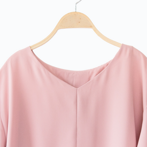 Women's Smocked 3/4 Sleeve Henley Shirt - Knox Rose