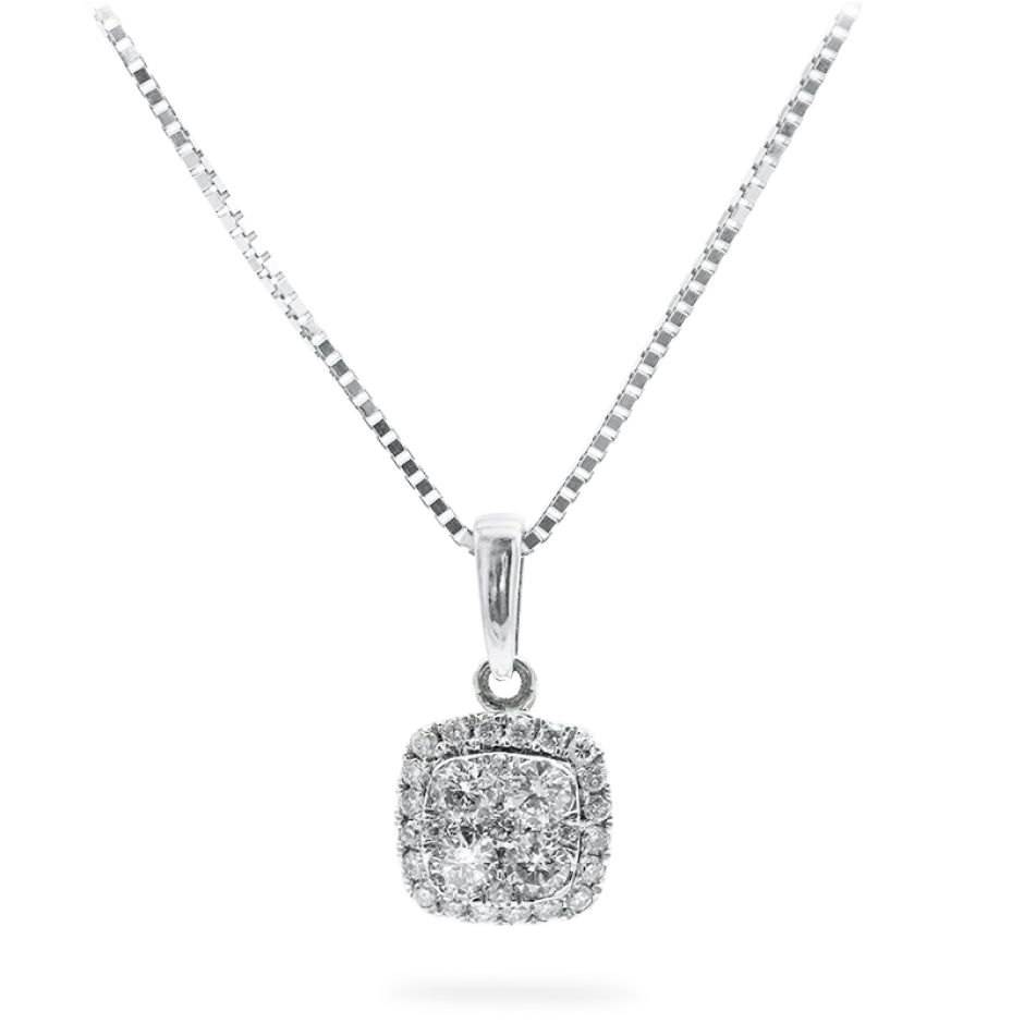 Diamond Accent Square Frame Pendant