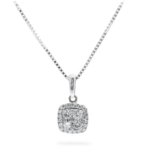 Diamond Accent Square Frame Pendant
