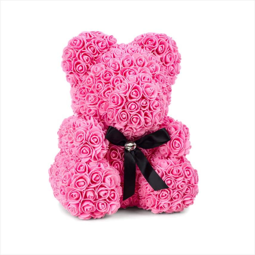 Pink Roses Teddy Bear-Love, gratitude and appreciation.