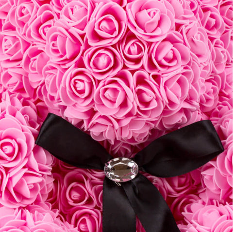Pink Roses Teddy Bear-Love, gratitude and appreciation.