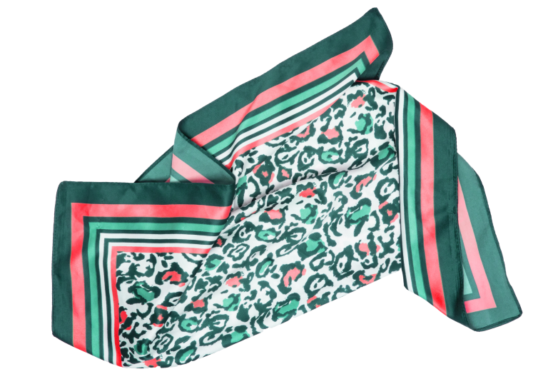 Psychedelic print silk scarf