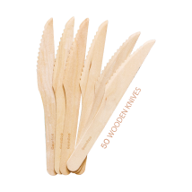 Compostable Wooden Cutlery<br>(Set of 150)