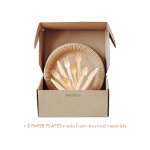 Compostable Wooden Cutlery<br>(Set of 150)