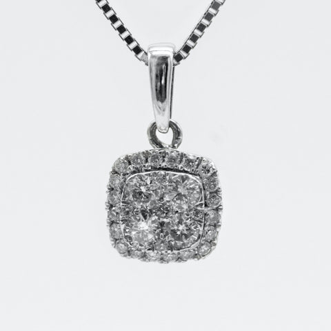 Diamond Accent Square Frame Pendant