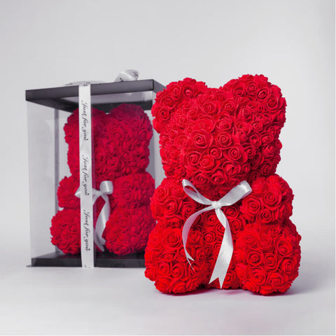 Red Roses Teddy Bear-Love and romance. Valentine's Day gift for girlfriend