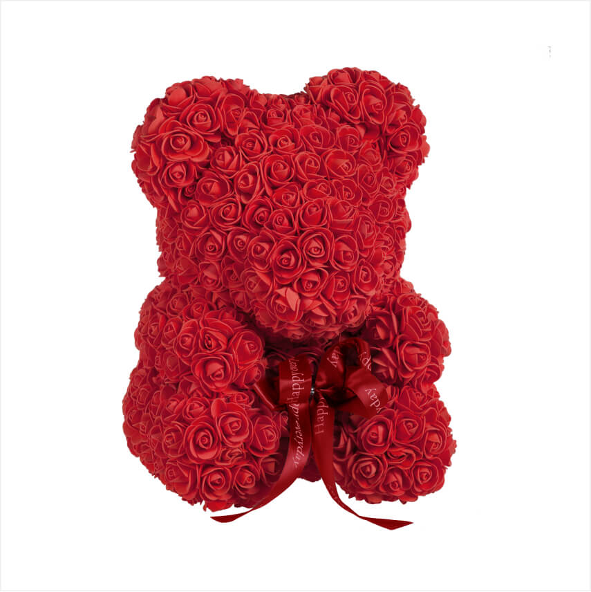 Red Roses Teddy Bear-Love and romance. Valentine's Day gift for girlfriend