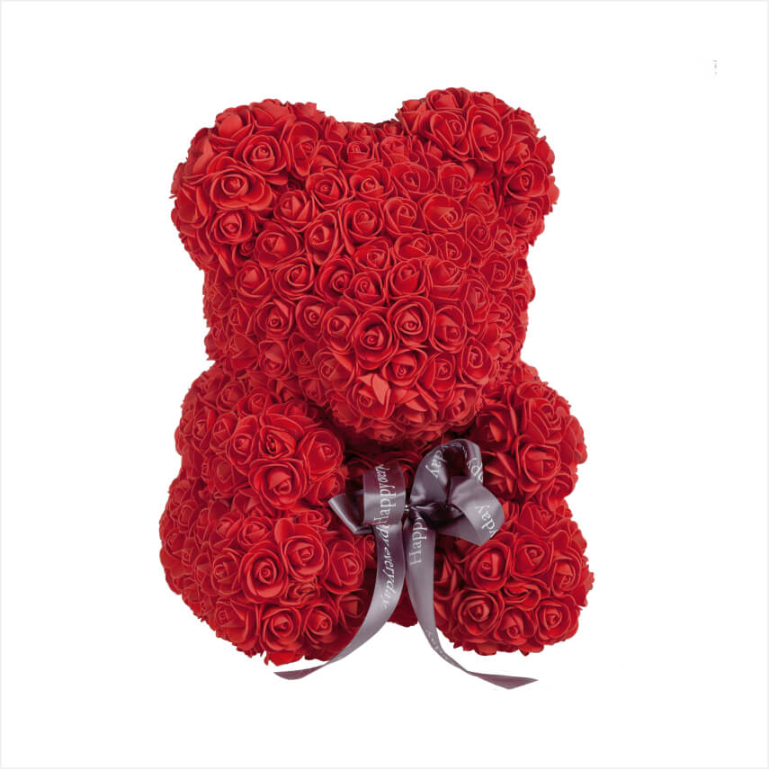 Red Roses Teddy Bear-Love and romance. Valentine's Day gift for girlfriend