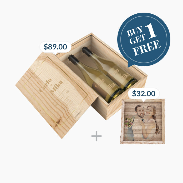 Wine box + free wood photo
