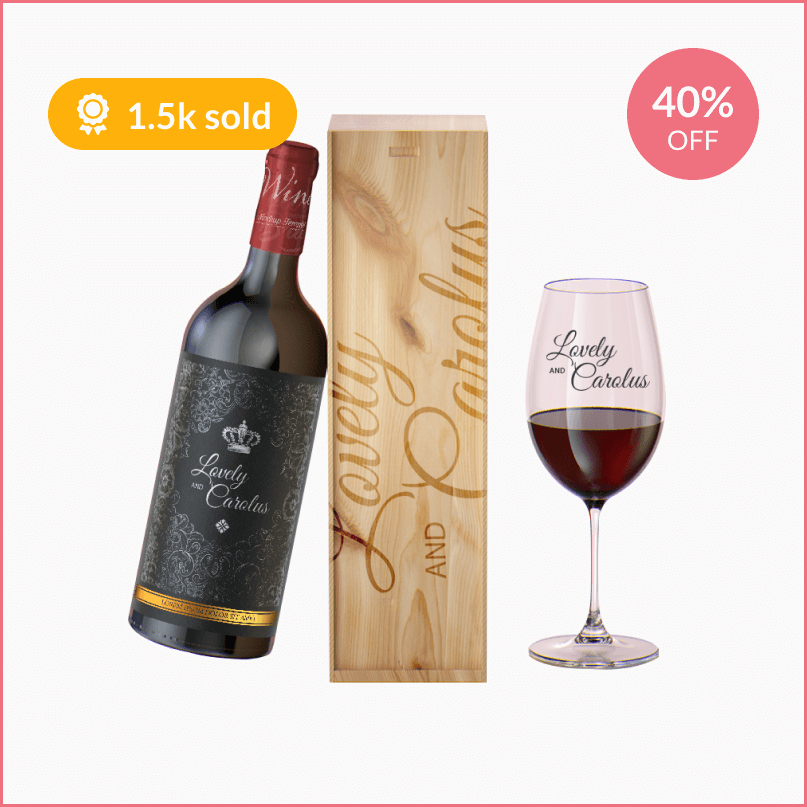 Wine box & wine glasses
