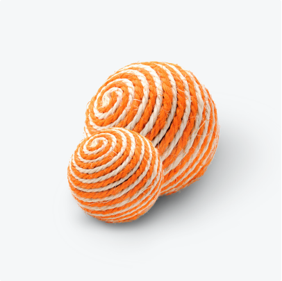Toy wool balls for cats. Made from fear of nature