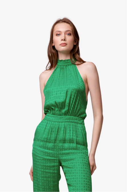 Sleeveless Scoopneck Jumpsuit