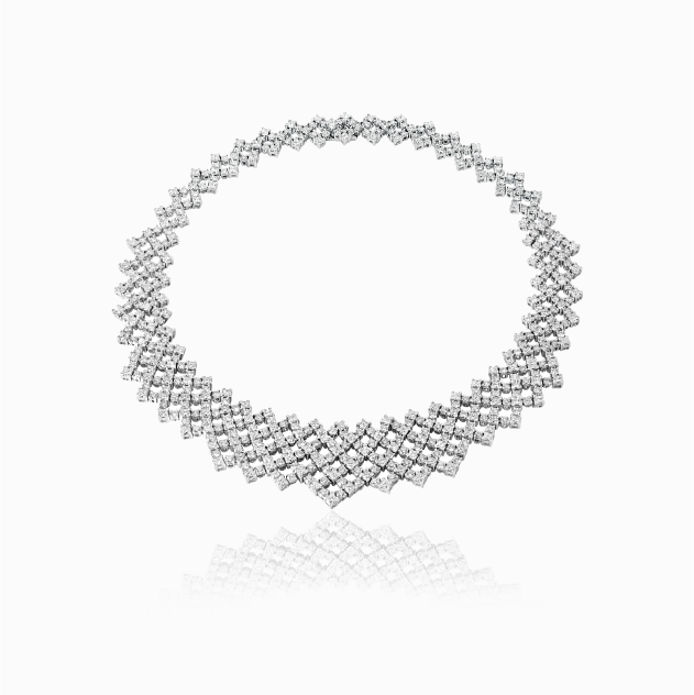 Gold Diamond Twist Necklace