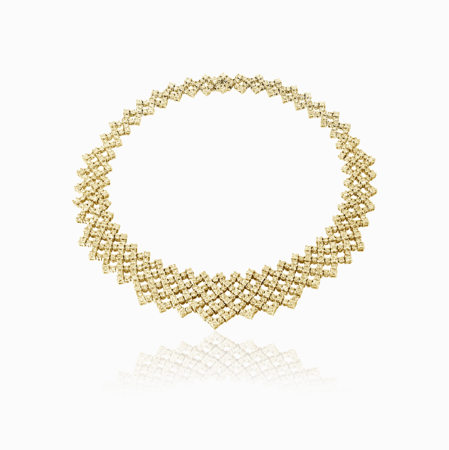 Gold Diamond Twist Necklace