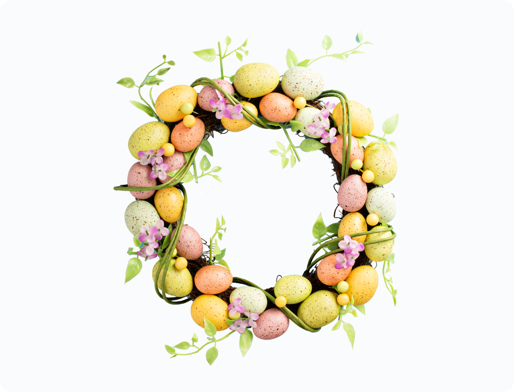 Rainbow Egg Wreath