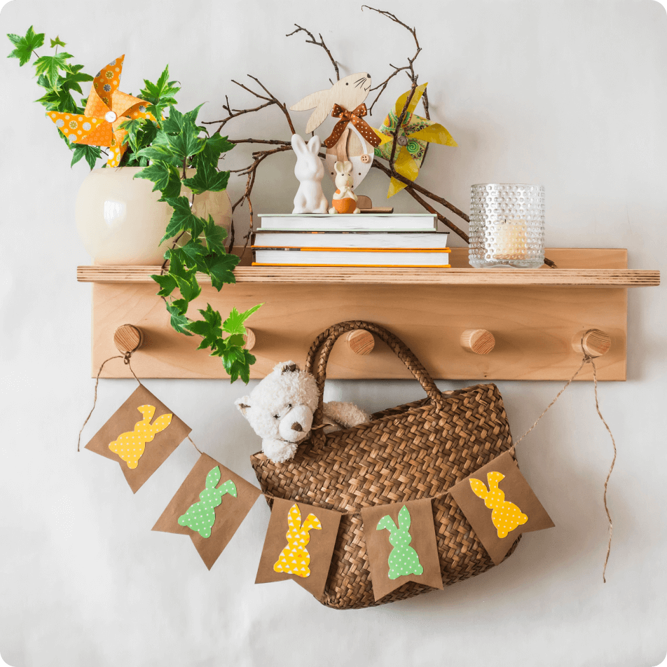 Happy Easter Burlap Banner