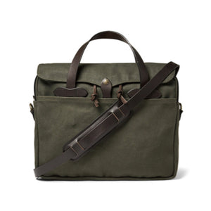 Leather Twill Briefcase