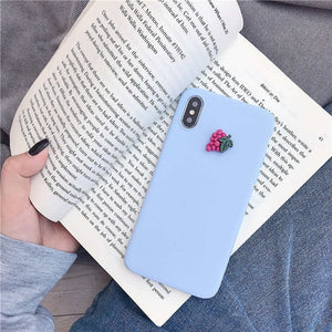 3D cute fruit silicone case on for huawei p40 p30 p20 p10 p9 p8 pro lite plus 2016 2017 candy color soft back cover funda coque