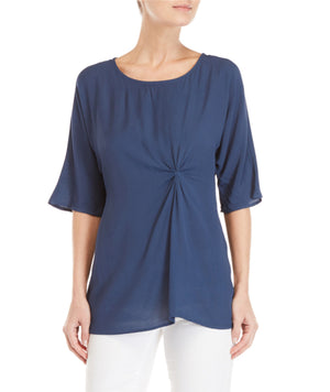Woven Twist Front Top