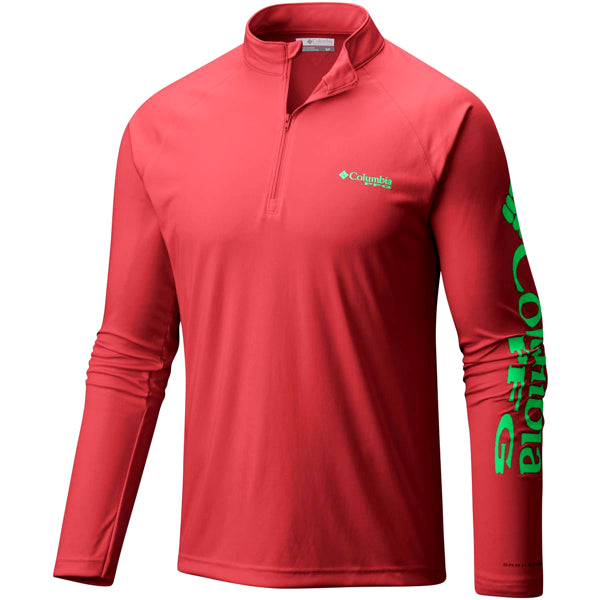 Red Quarter-Zip Shirt